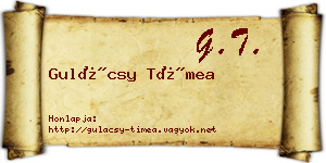 Gulácsy Tímea névjegykártya